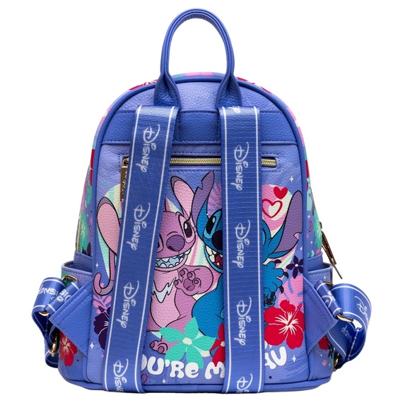 Disney x WondaPop Angel & Stitch 11” Vegan Leather Mini Backpack